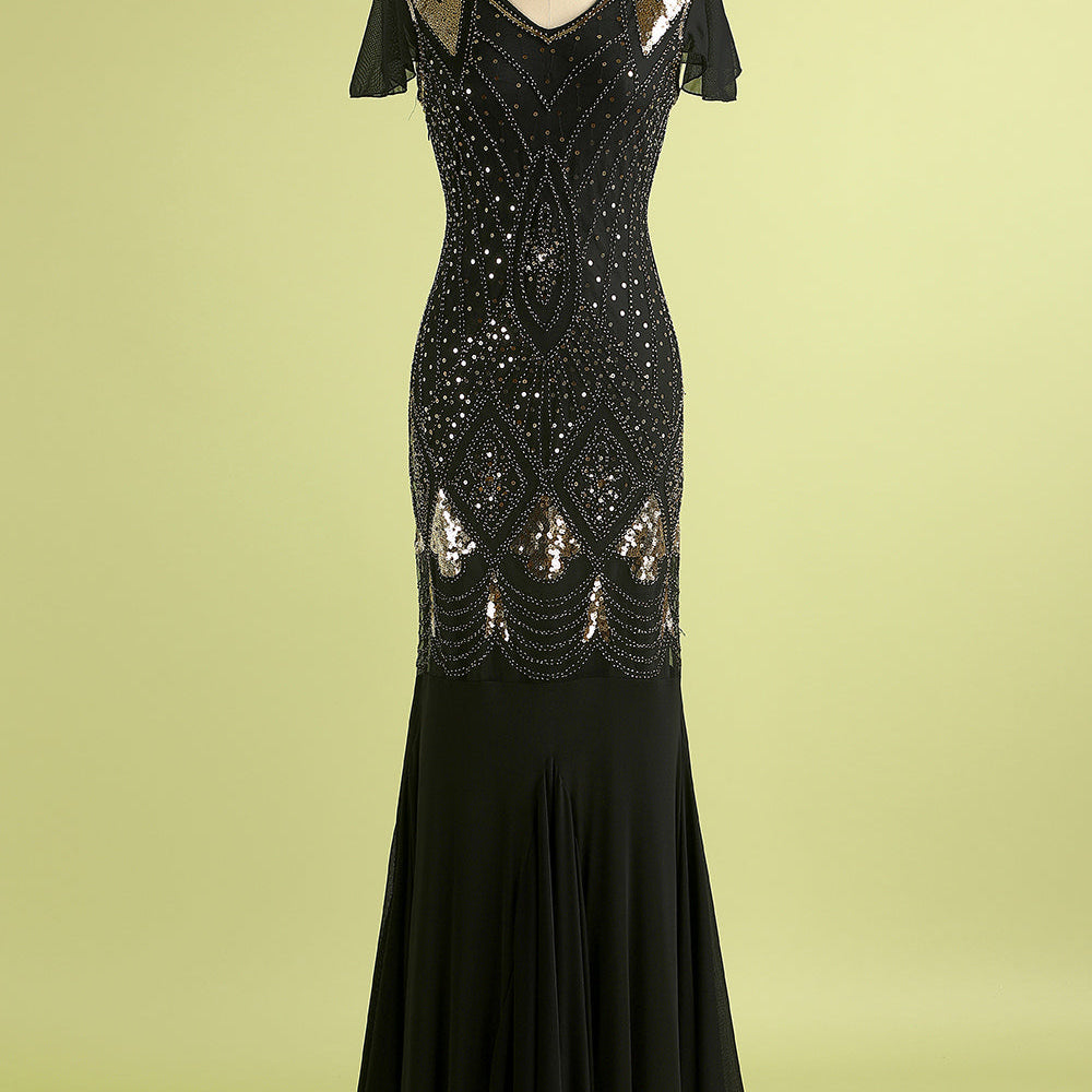 
                      
                        1920s Sequin Flapper Long Dress
                      
                    