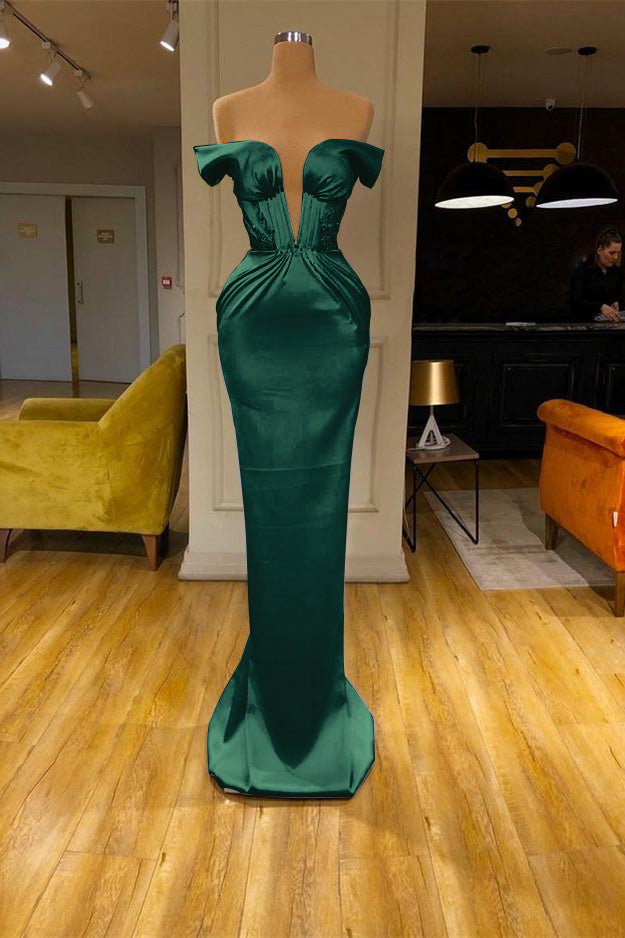 
                      
                        Sky Blue Off-the-Shoulder V-Neck Mermaid Prom Dress
                      
                    