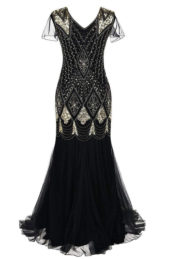 
                      
                        1920s Sequin Flapper Long Dress
                      
                    