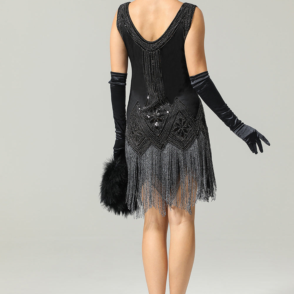 
                      
                        Black Sequin Flapper Dress
                      
                    