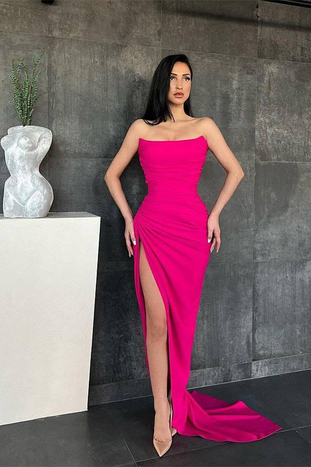 
                      
                        Strapless Mermaid Long Evening Dress with Split
                      
                    