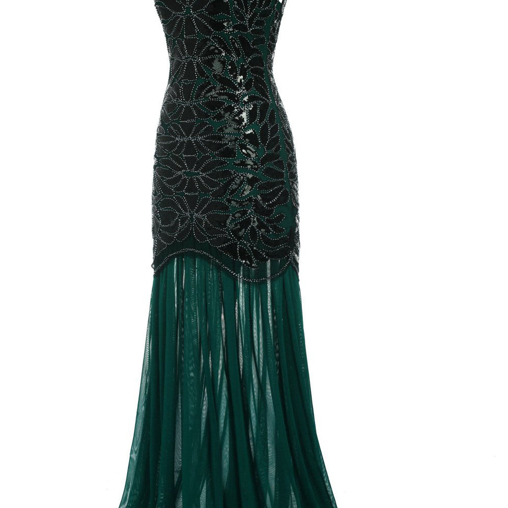 
                      
                        Dark Green Sequin Flapper Dress
                      
                    