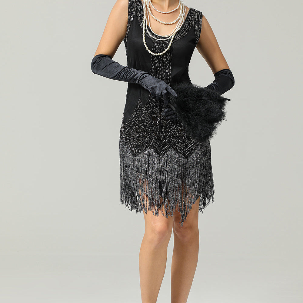 
                      
                        Black Sequin Flapper Dress
                      
                    