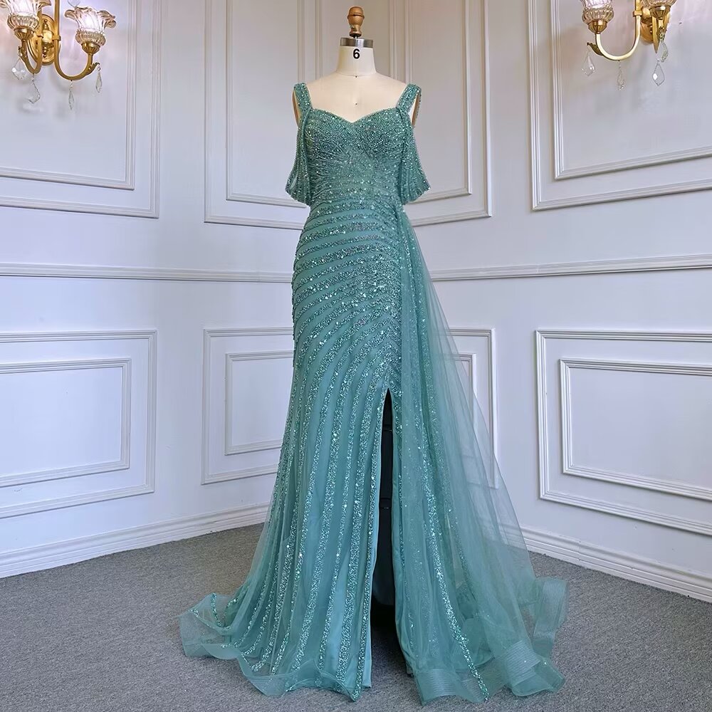 
                      
                        Elegant Beaded Mermaid Evening Party Dress Gown
                      
                    