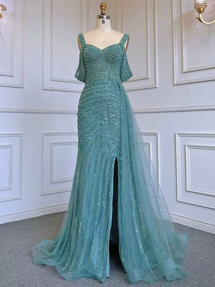 
                      
                        Elegant Beaded Mermaid Evening Party Dress Gown
                      
                    