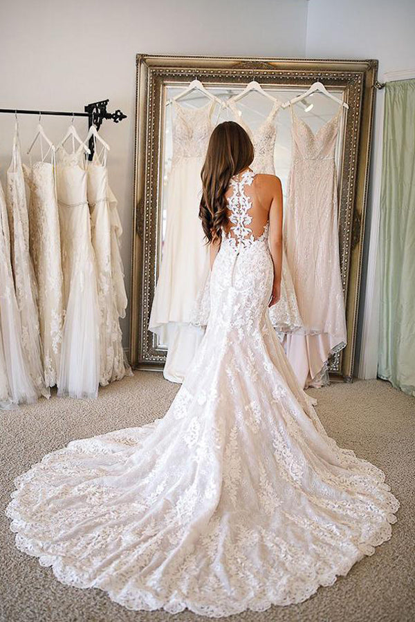 
                      
                        Glamorous Sweetheart Mermaid Wedding Dress with Appliques
                      
                    