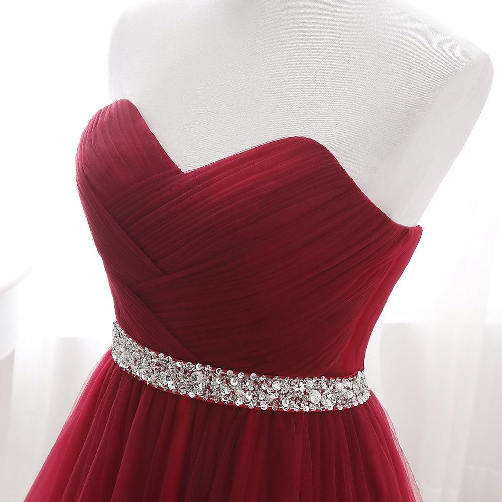 
                      
                        Burgundy Sweetheart Long Evening Dress
                      
                    