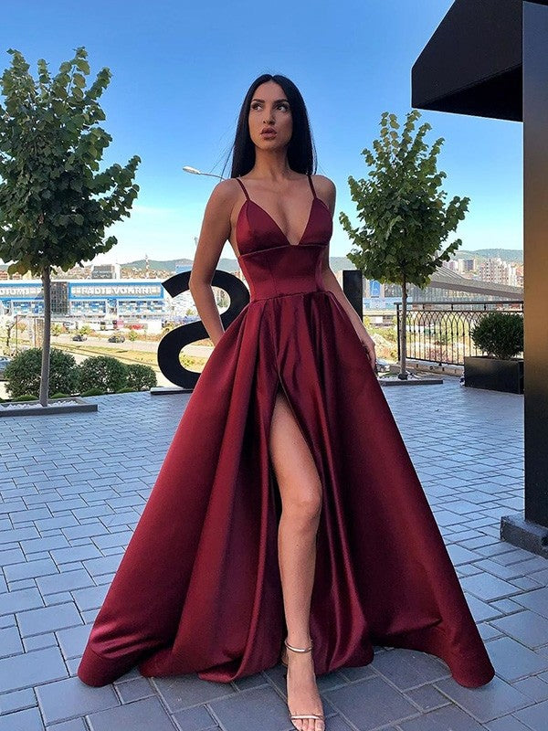 
                      
                        V-Neck Prom Dress with Split and Pocket
                      
                    