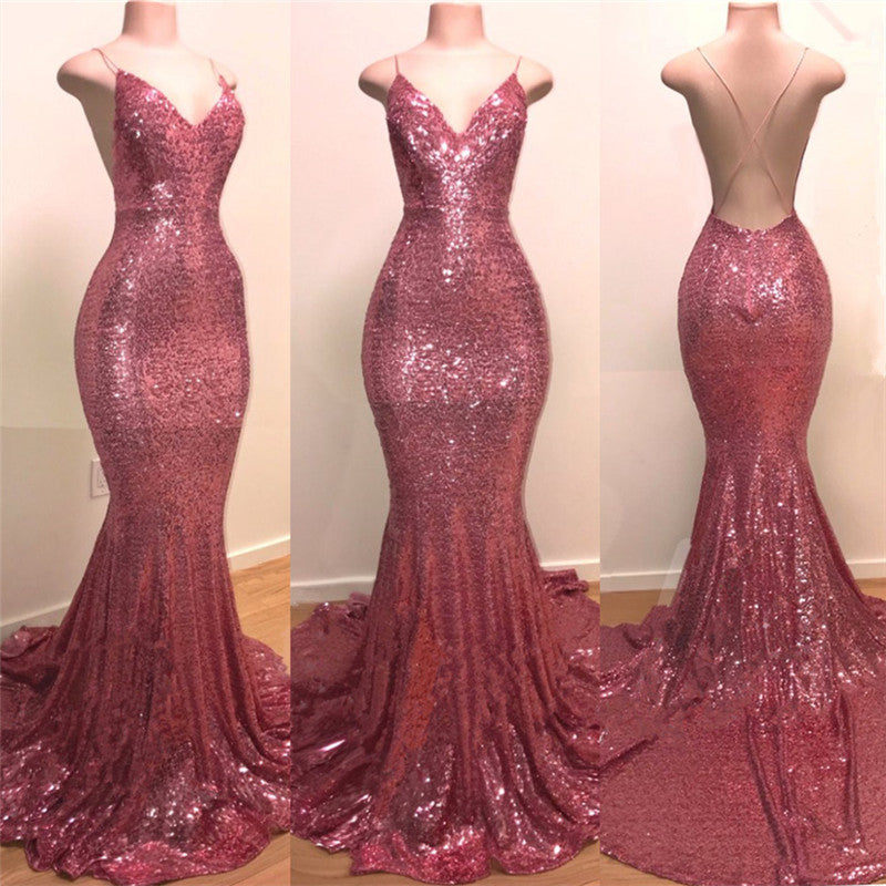 
                      
                        V-Neck Sequins Mermaid Evening Dress
                      
                    