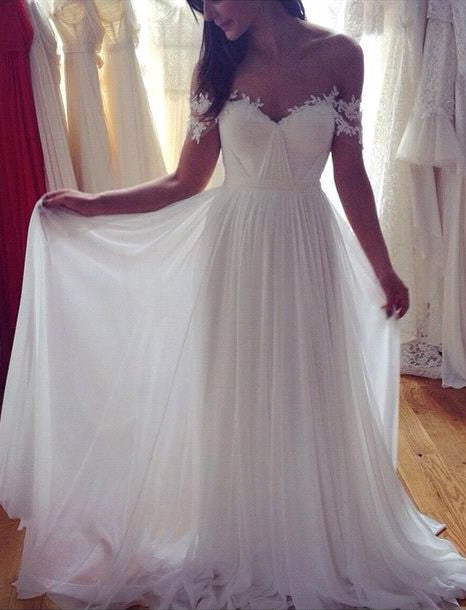 
                      
                        Long Chiffon Beach Wedding Dress
                      
                    