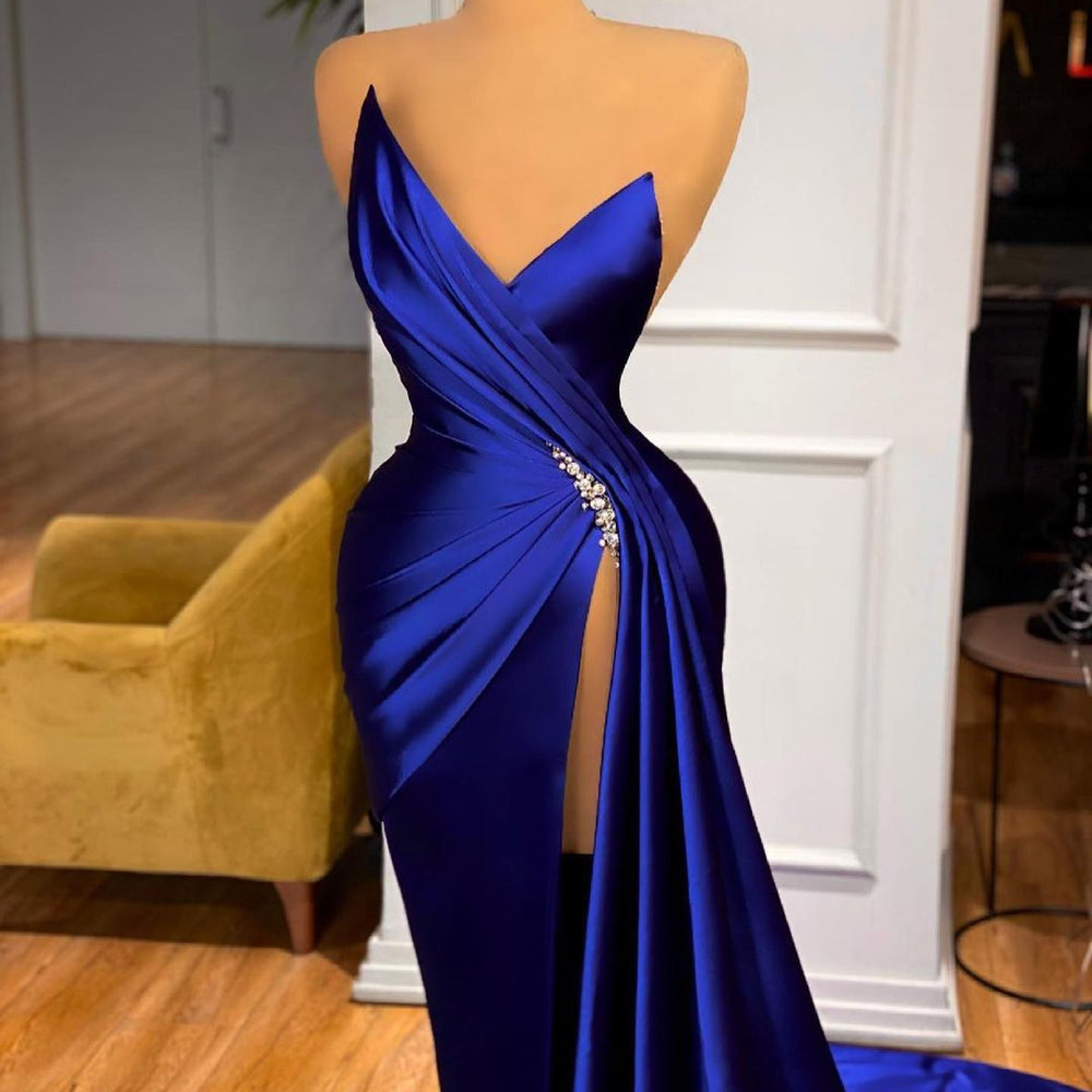 
                      
                        Royal Blue Sweetheart Prom Dress with Split
                      
                    