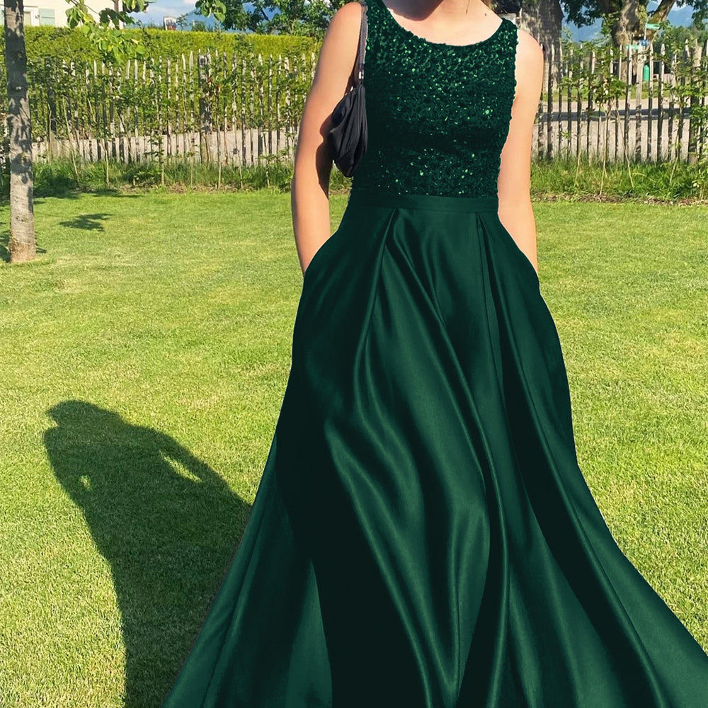 
                      
                        Elegant Black Sleeveless Jewel Mermaid Sequins Long Prom Dress Online
                      
                    