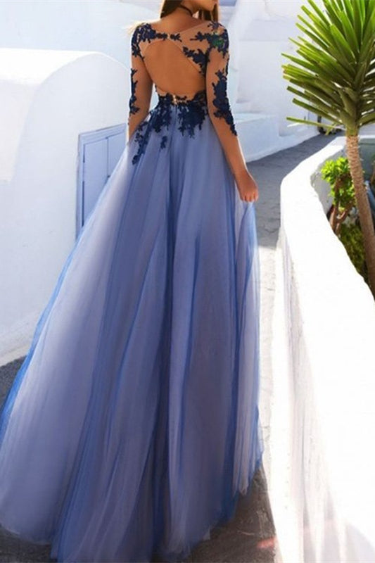 
                      
                        Long Sleeve Tulle Prom Dress Long
                      
                    