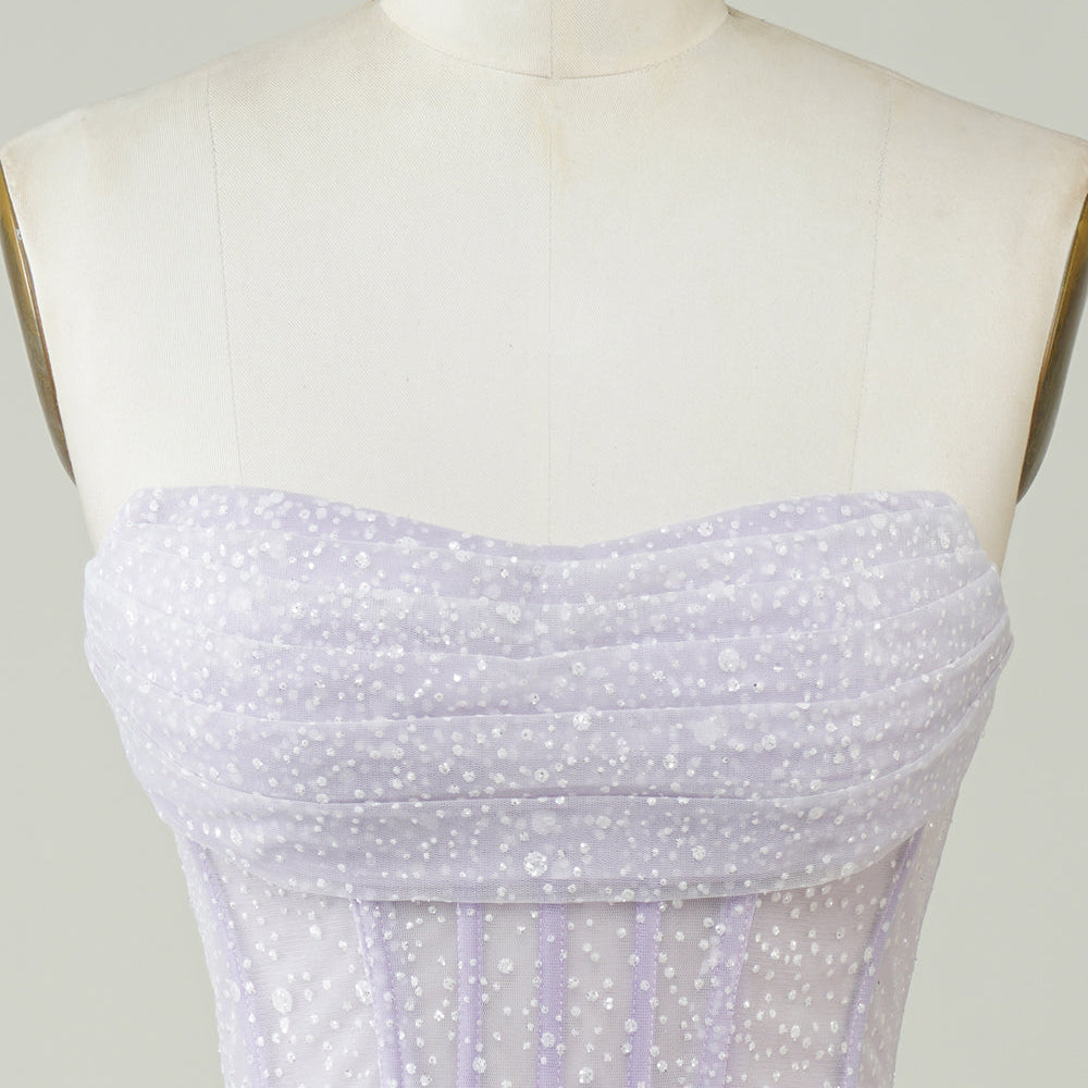 
                      
                        Purple Sparkly Corset Tiered Homecoming Dress
                      
                    