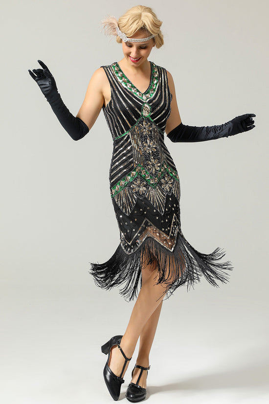 Glitter Fringe Flapper Dress