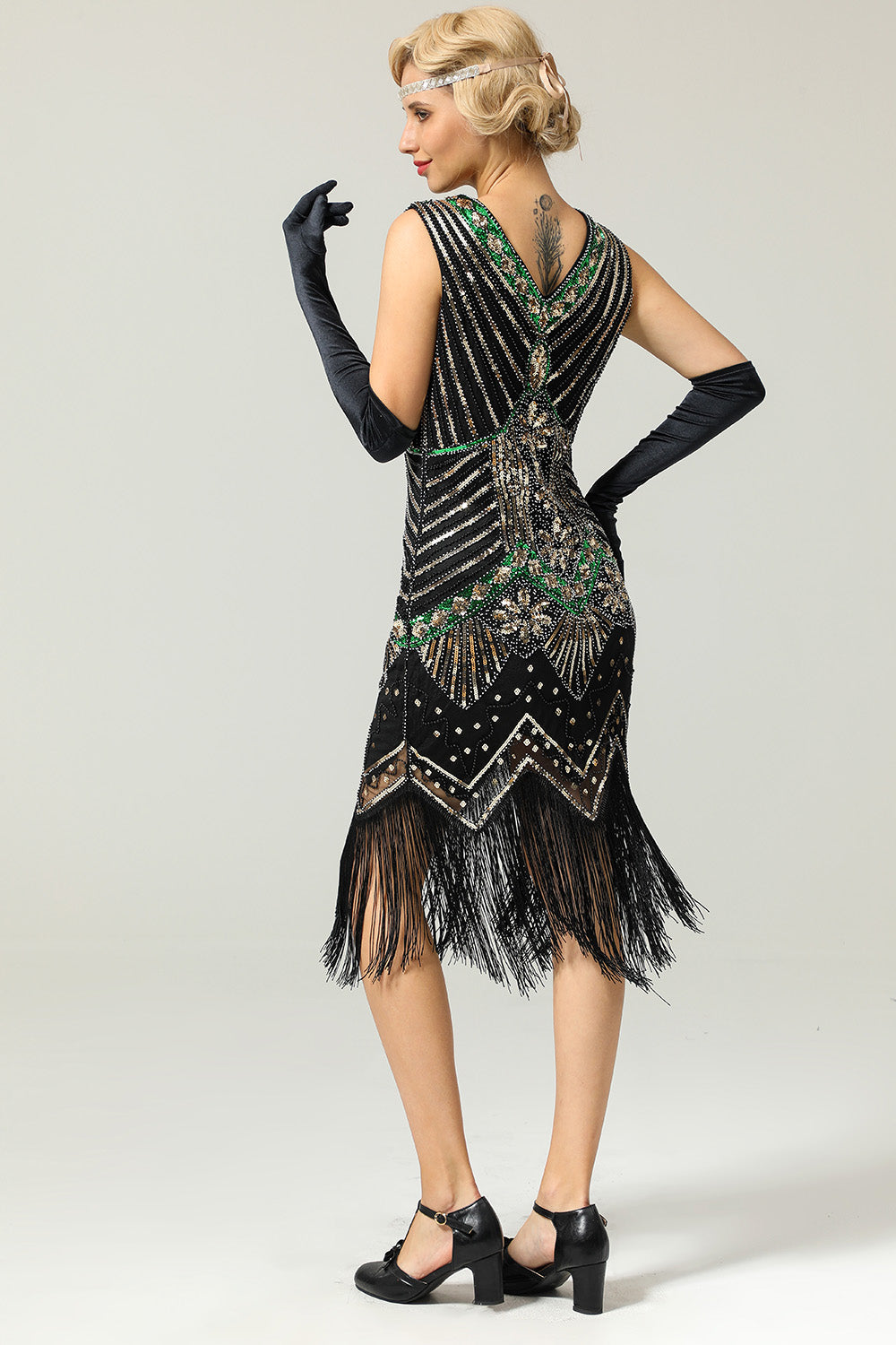 Glitter Fringe Flapper Dress