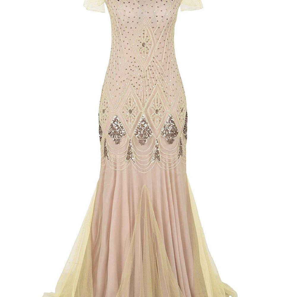 
                      
                        1920s Sequin Flapper Long Dress
                      
                    