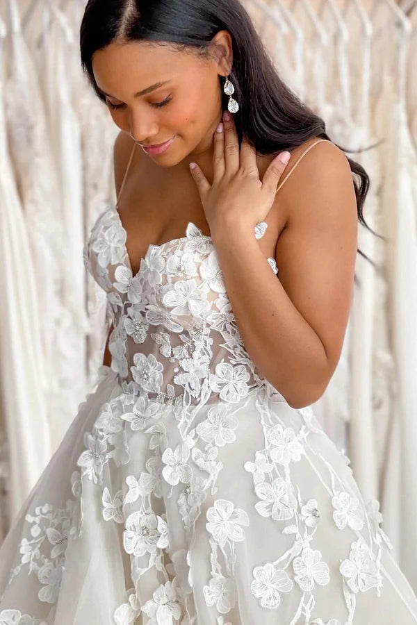 
                      
                        A Line Sweetheart 3D Lace Wedding Dress Elegant Wedding Gown WW292 winkbridal
                      
                    