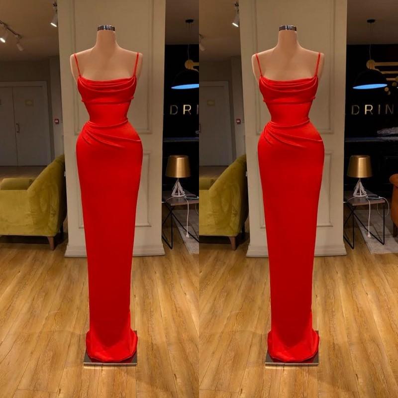 
                      
                        Red Spaghetti-Straps Mermaid Prom Dress
                      
                    