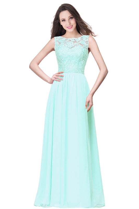 
                      
                        Amazing Jewel Neck Lace Chiffon Evening Dress Sleveless Floor Length Formal Dress - Mint / US 2 - Prom Dresses
                      
                    