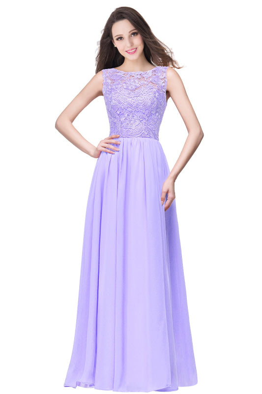 
                      
                        Amazing Jewel Neck Lace Chiffon Evening Dress Sleveless Floor Length Formal Dress - Lilac / US 2 - Prom Dresses
                      
                    