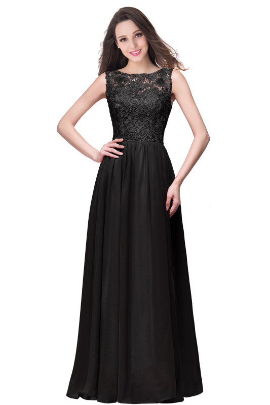 
                      
                        Amazing Jewel Neck Lace Chiffon Evening Dress Sleveless Floor Length Formal Dress - Black / US 2 - Prom Dresses
                      
                    