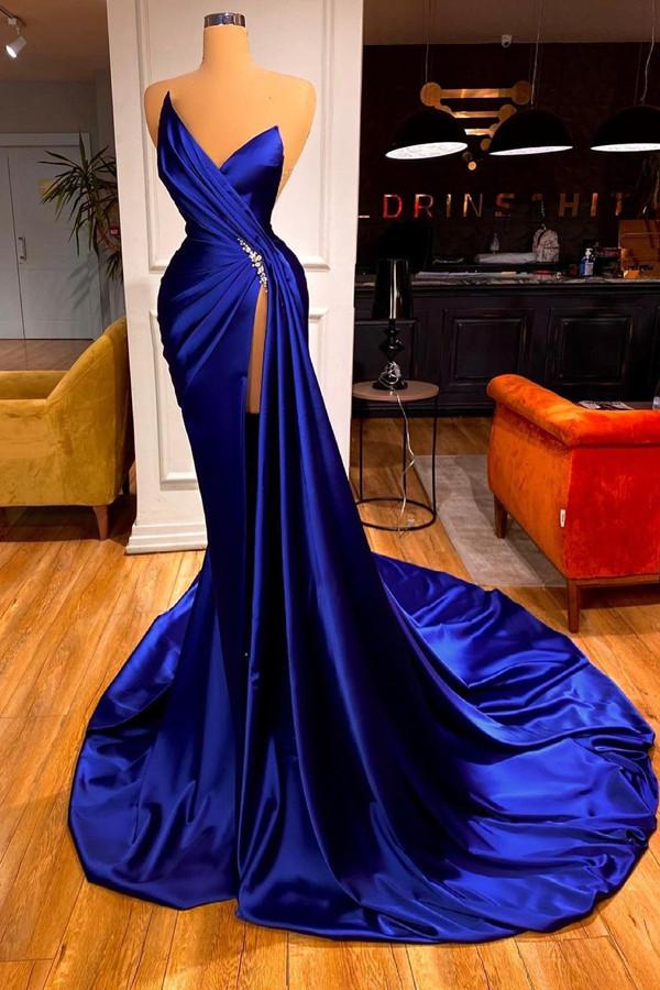 
                      
                        Royal Blue Sweetheart Prom Dress with Split
                      
                    