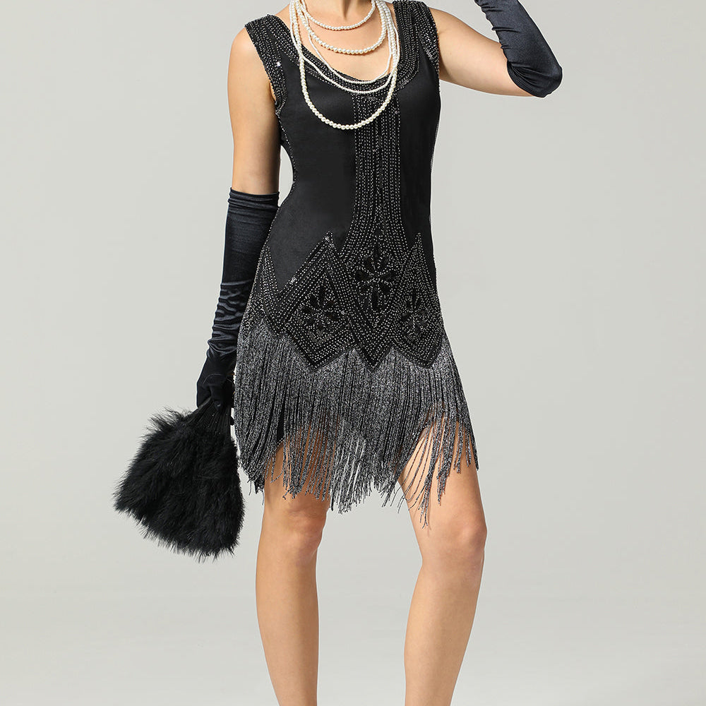 
                      
                        Black Sequin Flapper Dress
                      
                    