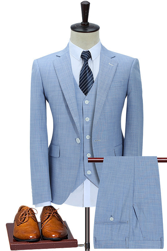 
                      
                        Gavin New Arrival Blue Three Pieces Slim Fit Men Suits
                      
                    