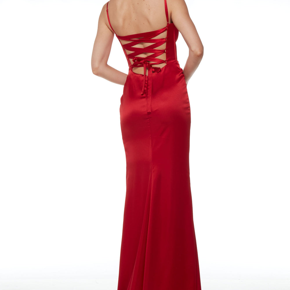 
                      
                        Formal Long Plunging Neckline Spaghetti Strap High Slit Dress
                      
                    