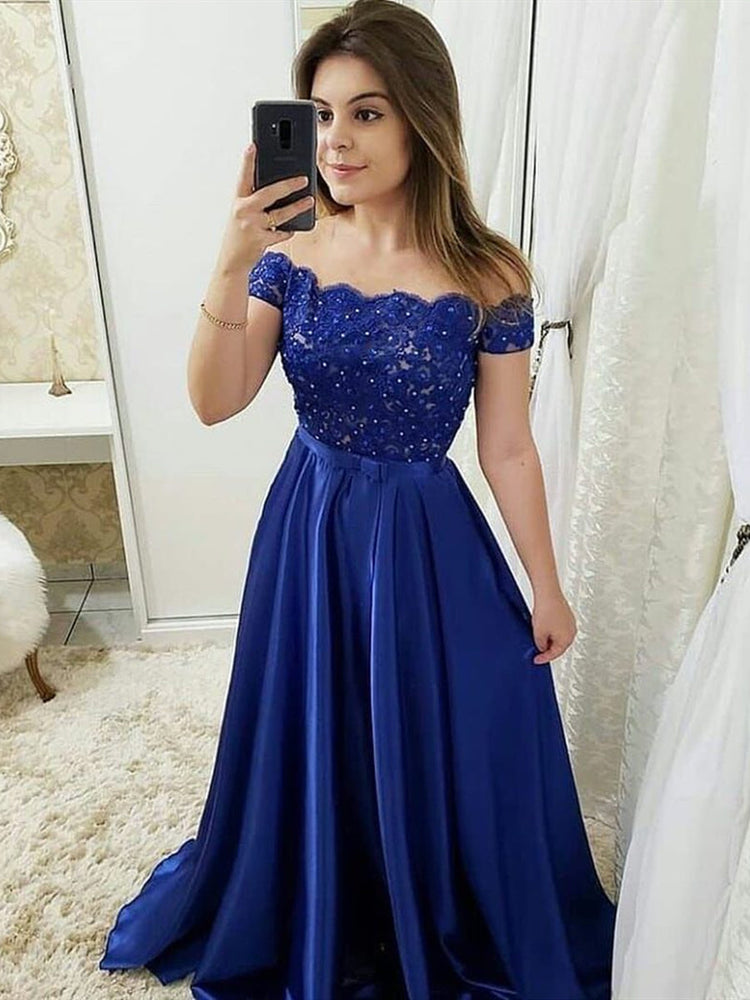 
                      
                        Charming Off Shoulder Burgundy/Green/Blue Lace Long Prom Dresses, Burgundy/Green/Blue Lace Graduation Dresses, Formal Dresses
                      
                    