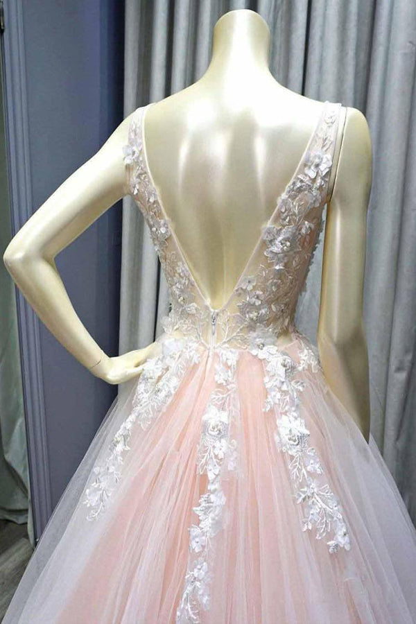 
                      
                        Charming Puffy Tulle Prom Dress Lace Appliques Evening Dress
                      
                    