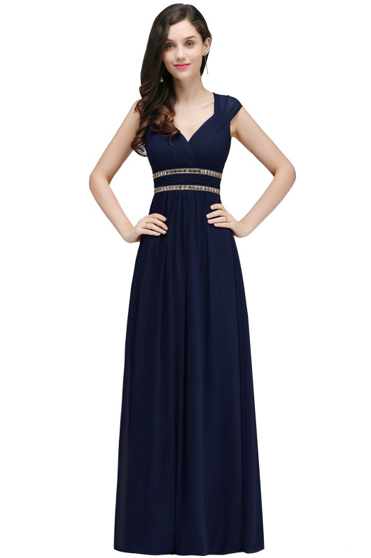 
                      
                        Charming V-Neck Aline Evening Dress with Chains Sleeveless Empire Chiffon Bridesmaid Dress - Black / US 2 - Prom Dresses
                      
                    