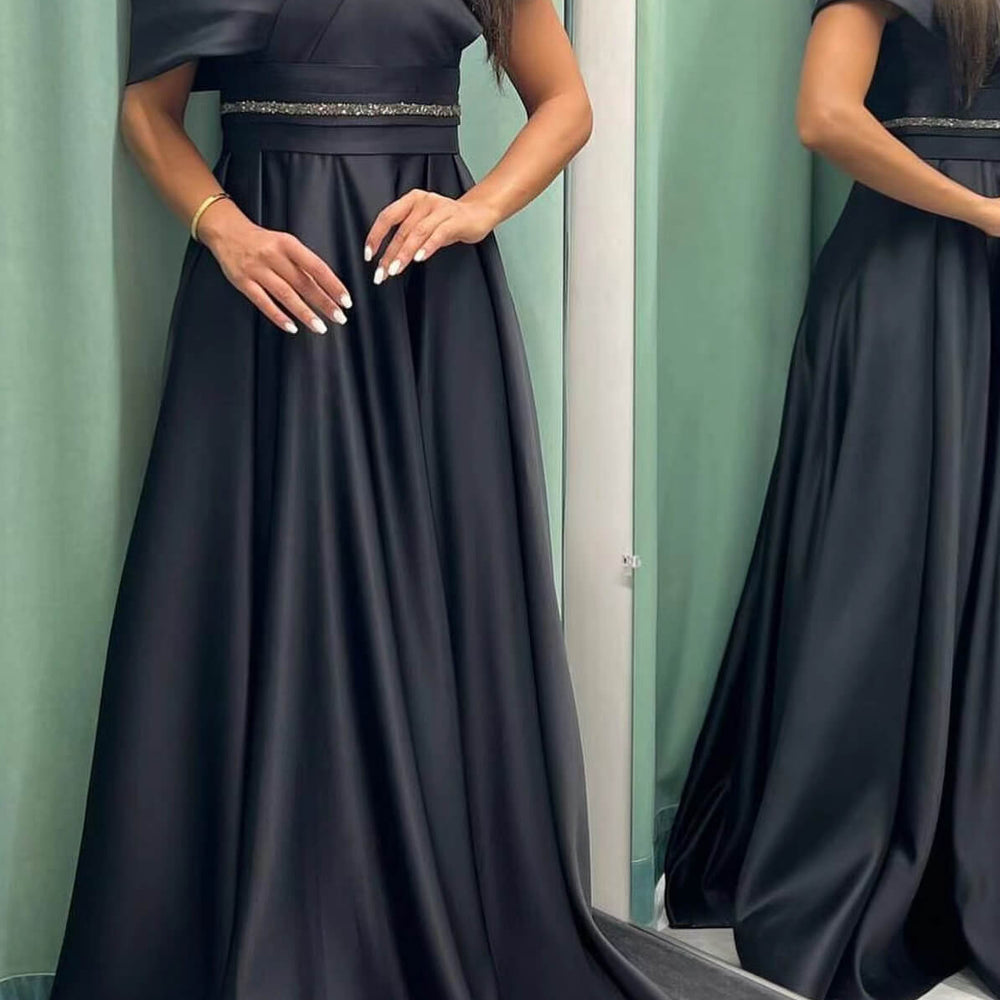 
                      
                        Elegant Off-the-Shoulder Long Evening Dress Pleated and On Sale
                      
                    