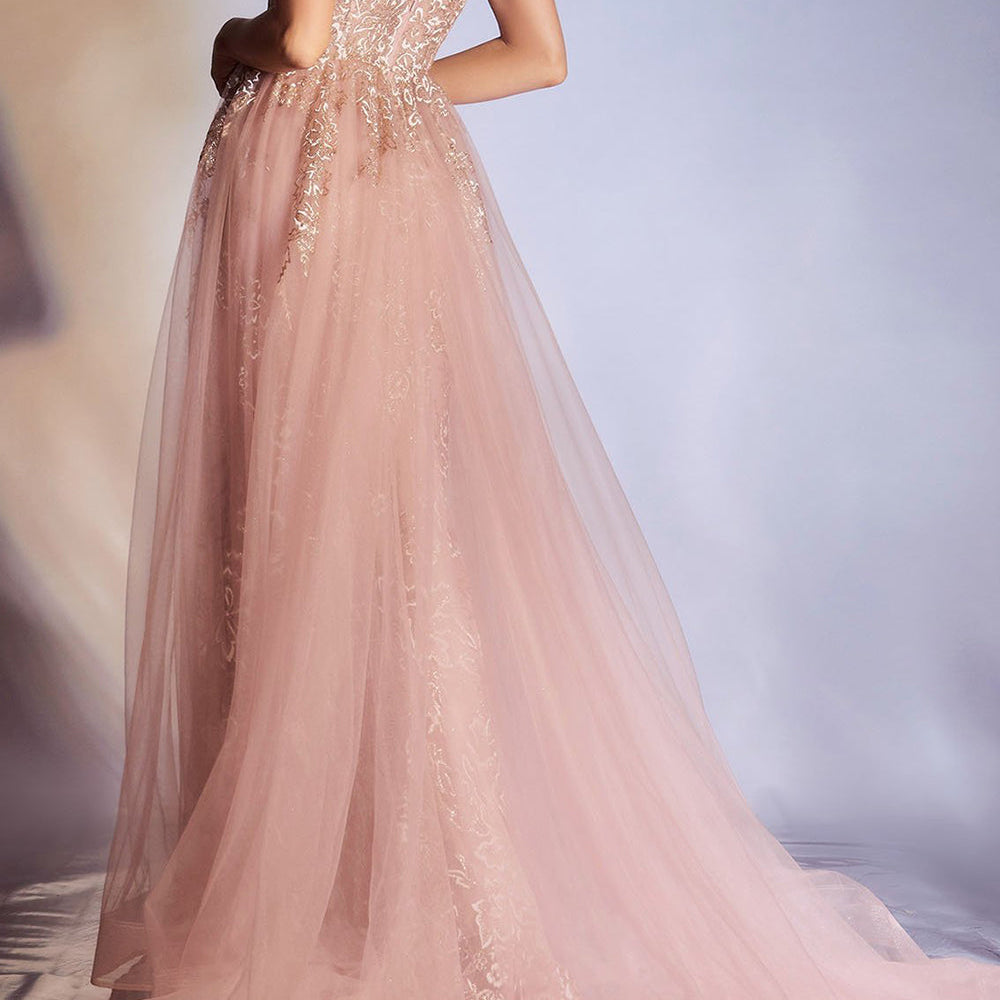 
                      
                        Elegant Floral Lace Tulle Spaghetti Strapes Prom Dress
                      
                    