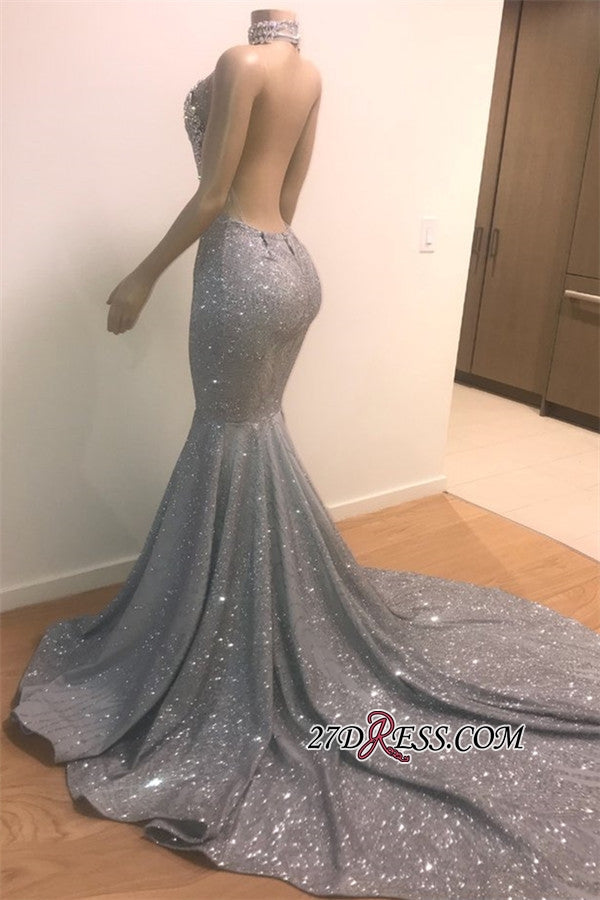 
                      
                        Elegant Halter Mermaid Prom Dresses | Backless Sequins Evening Gowns BC0679
                      
                    