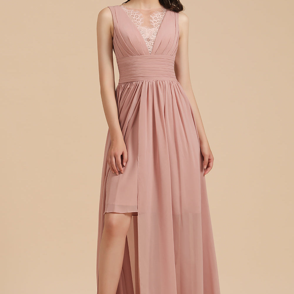 
                      
                        Elegant Sleeveless Aline Chiffon Wedding Party Dress Simple Bridesmaid Dress
                      
                    