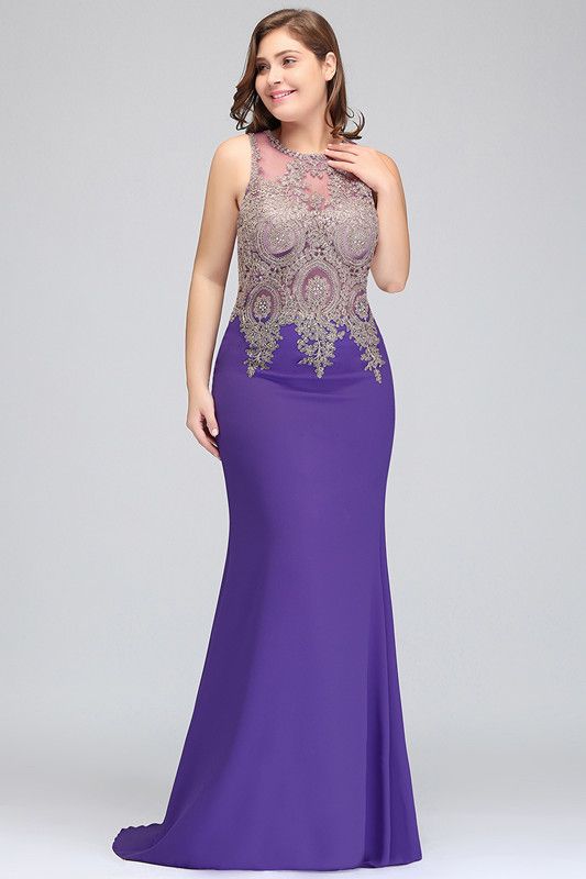 
                      
                        Elegant Sleeveless Mermaid Evening Dress | Prom Gown With Lace Appliques
                      
                    