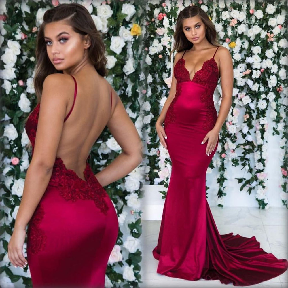 
                      
                        Burgundy Mermaid Lace Prom Dress Long
                      
                    