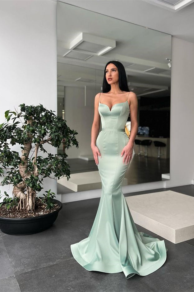 Mermaid Prom Dress Long Spaghetti-Straps