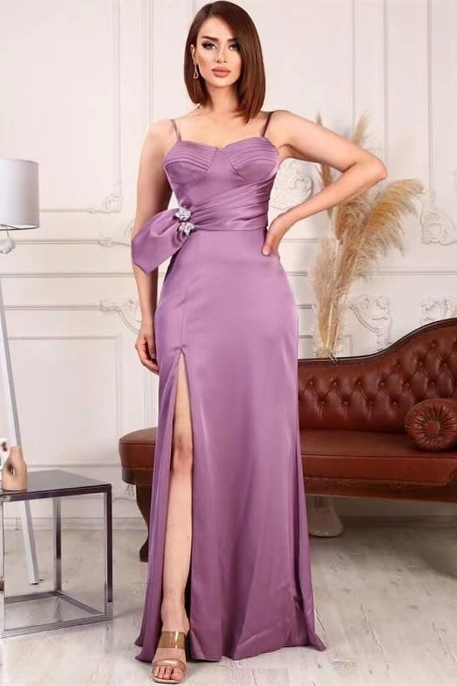 
                      
                        Elegant Spaghetti-Strap Mermaid Prom Dress with Split
                      
                    