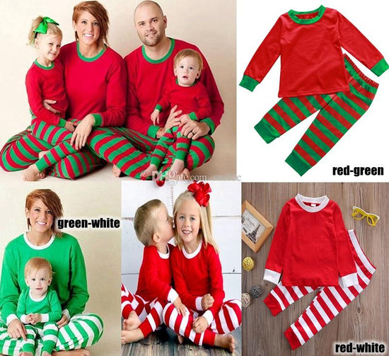 Family Christmas Outfits Pajamas Set stripe|Family Matching Clothes Xmas Gifts | Family Sleepwear 2PCS