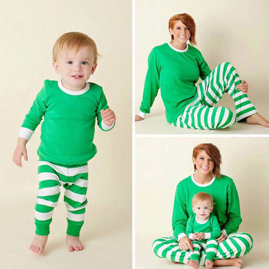 Family Christmas Outfits Pajamas Set stripe|Family Matching Clothes Xmas Gifts | Family Sleepwear 2PCS