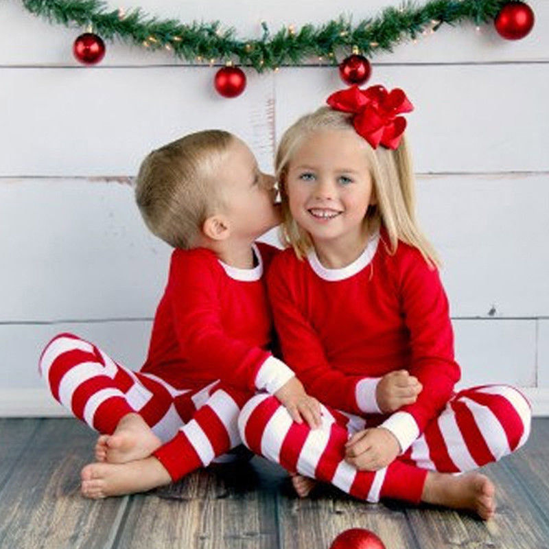 Family Christmas Outfits Pajamas Set stripe|Family Matching Clothes Xmas Gifts | Family Sleepwear 2PCS