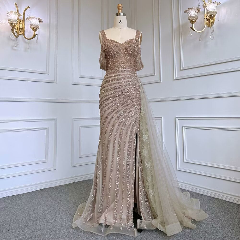 
                      
                        Elegant Beaded Mermaid Evening Party Dress Gown
                      
                    