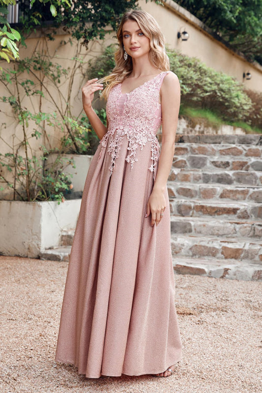 
                      
                        Gorgeous Aline Evening Dress Sleeveless Lace Appliques Bridesmaid Dress - Prom Dresses
                      
                    