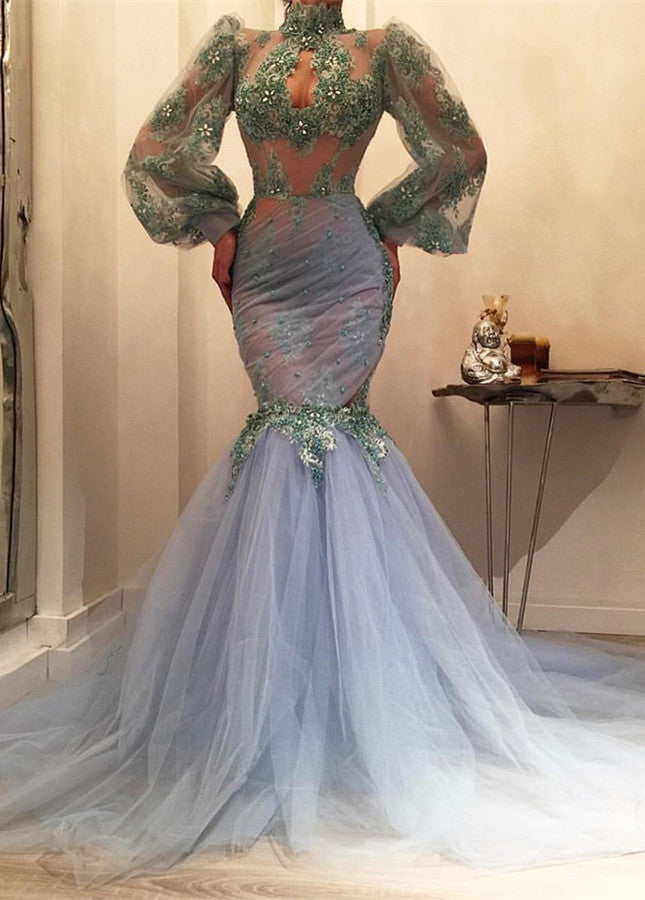 
                      
                        Gorgeous Long Sleeve Mermaid Prom Dresses | Tulle Evening Gowns On Sale
                      
                    