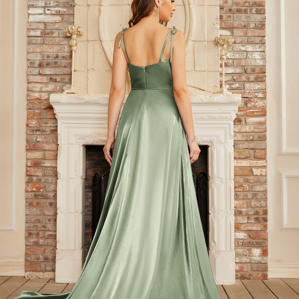 
                      
                        High Split Shiny Floor-Length Dresses with Spaghetti Straps-27Prom
                      
                    