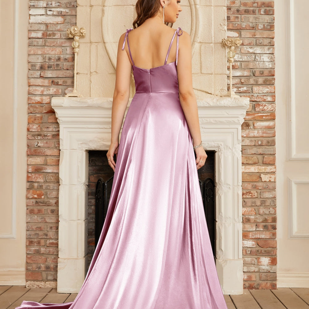 
                      
                        High Split Shiny Floor-Length Dresses with Spaghetti Straps-27Prom
                      
                    