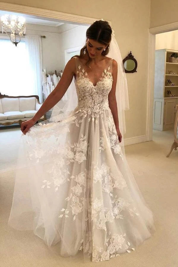 Ivory Tulle Wedding Dress 